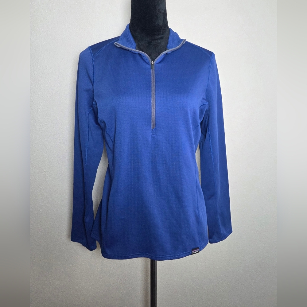 Patagonia Capilene Midweight Zip-Neck Base Layer Top - Women's Size M Royal Blue